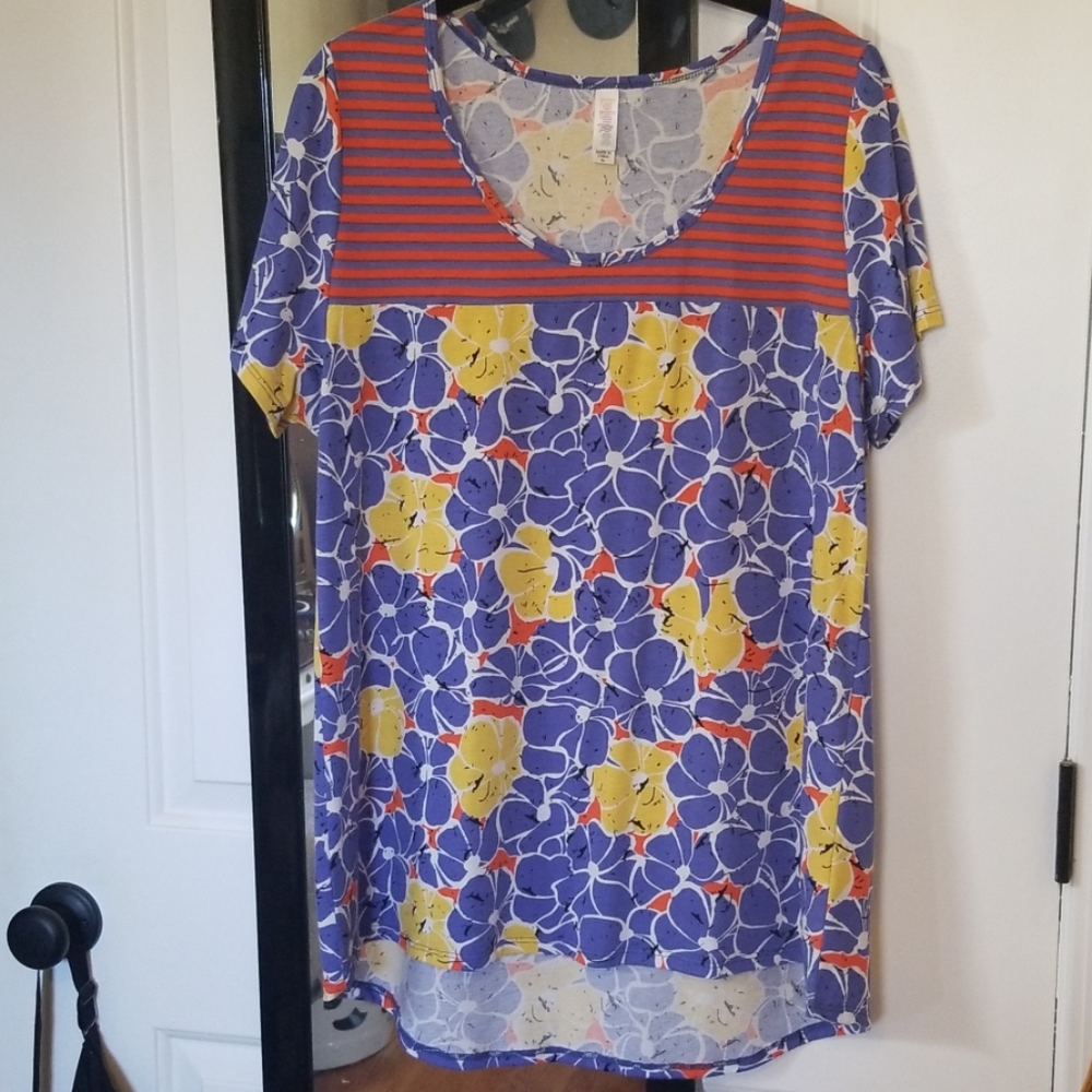 Mixed print lularoe classic top